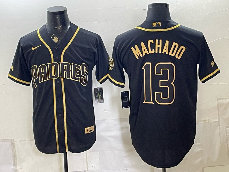 Men San Diego Padres #13 Machado Nike black MLB Jersey 0826002